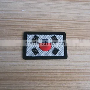 South Korea Flag 3D Logo Pvc Label Patch thumbnail-1