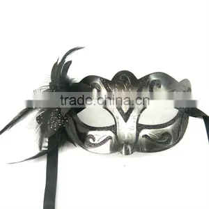 Black Feather Flower Eye Masks thumbnail-1