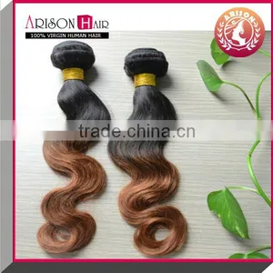 Fashion Sexy Bundles 100% Remy Human Ombre Light Brown Weave Hair 1B/33 thumbnail-1