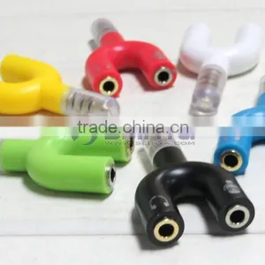 Earphone Headphone Jack Ear Cup Splitter Adaptor Music Share Set thumbnail-3