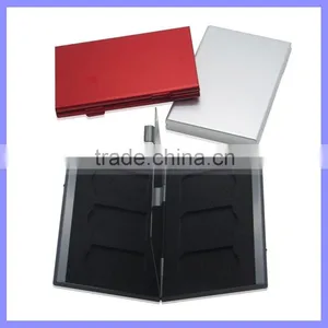 Silver Aluminum Box Portable 6 in 1 Memory Card Case SD/SDHC/MMC 6x SD Card Cases thumbnail-1