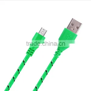 HOT 1M/2M/3M Nylon Fabric Braided Micro Data Sync USB Cable thumbnail-3