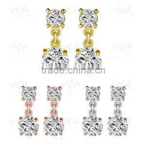 Fine Jewelry Hanging Women's Wedding Shining Earrings thumbnail-1