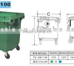 1100L Outdoor Dustbin thumbnail-1