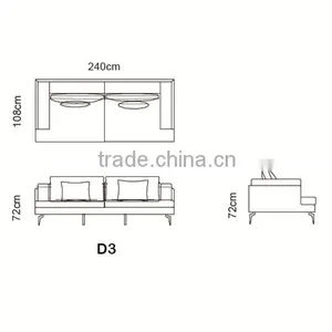 2015 Modern Design New l Shaped Sofa Top Grain Leather Furniture Living Room MS1203 thumbnail-5