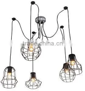Retro Metal Wire Cage Pendant Lights thumbnail-3