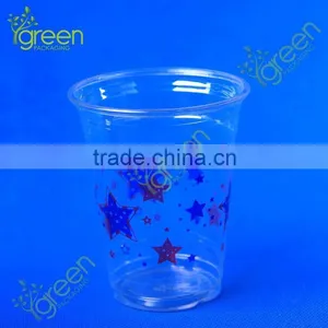 PET Plastic Cup/Custom Disposable Logo Plastic PET Cups With Flat / Dome Lids thumbnail-1