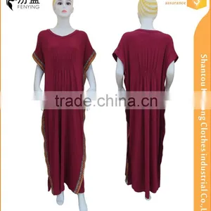 Milk Silk Square Abaya Stylish Muslim Women's Dress With Embroidery on Two Side thumbnail-1