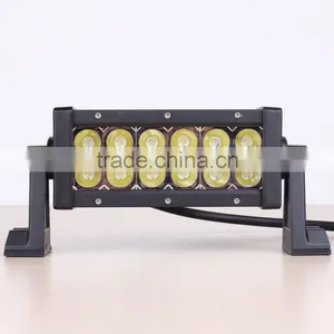 36W 7.5 Inch Double Row Amber Led Offroad Light Bar With Stroboflash thumbnail-2