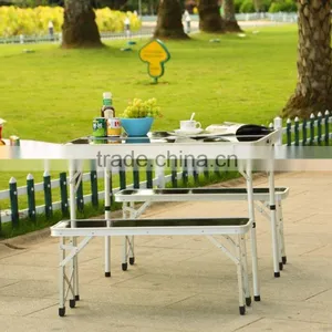 Outdoor Aluminum Portable Picnic Table and Benches thumbnail-6
