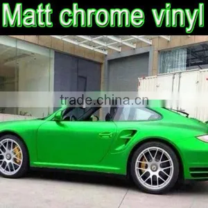 Auto Chrome Matt Vinyl Green Color With High Quality thumbnail-1