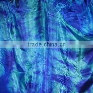 Stunning Rich Turquoise Bule Batik Semi Cricle Belly Dance Silk Veil Light Weight Wholesale Belly Dance Silk Veils,dancer Veils thumbnail-1
