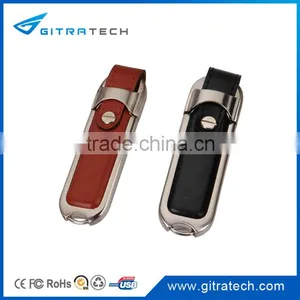 Real Leather USB Flash Drive Mock Up With Hot Stamp Logo and Cap 8GB 16GB 32GB thumbnail-5