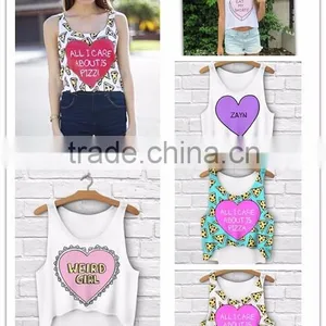 Fashion Design Women Summer Monster Wide Tank Top Custom Printed Crop Top thumbnail-5