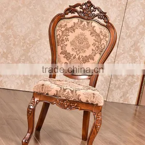 Dining Room Brown Typical and Plain Dining Chairs Fabric Wood Frame Dining Chairs thumbnail-1