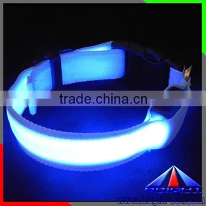 Rechargeable LED Pet Dog Collar, USB Rechargeable Pet Collar Leash, 6 LED Polyester Fibre Webbing Dog Collars thumbnail-5