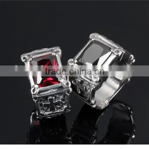 Zircon Jewelry for Men Popular 2016 Stainless Steel Middle Finger Ring thumbnail-3