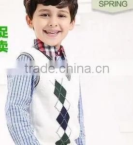 Kids Boys Sweater Vest Sweater Hedging Cotton Wool Vest Waistcoat Vest Sweaters for Children Children Children Sleeveless Sweate thumbnail-4