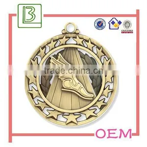 Zinc Alloy Bronze Sports Award Medals With Ribbon thumbnail-1
