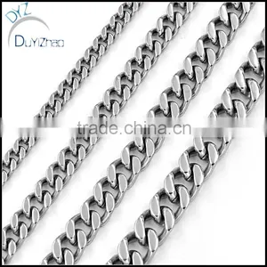 Stainless Steel Heavy Link Curb Cuban Chain Men Necklace thumbnail-6
