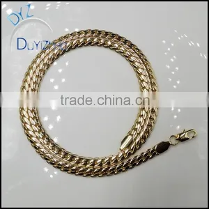Hip Hop 18k Gold Cuban Link Chains Necklace thumbnail-3
