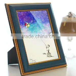Wood Antique Blue Photo Frame thumbnail-1