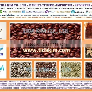 MANUFACTURER ROASTED ARABICA COFFEE - OEM BRANDED NAME -AGGLOMERATED SPRAY FREEZE DRIED INSTANT COFFEE TIDA KIM ROBUSTA thumbnail-4