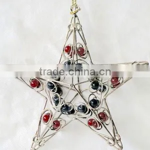 Christmas Hanging Star, Beaded Star thumbnail-1