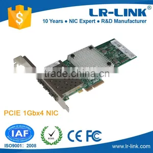 OEM/ODM Intel I350 Chipset PCI Express x4 Quad Port SFP Gigabit Ethernet Lan Card thumbnail-1