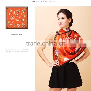 2015 Women Lady Print Silk 100*100CM Neck Scarf Shawl Scarves Stole Wraps Hot thumbnail-3