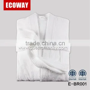100% Cotton Hotel Terry Cloth Bathrobes White Mens Spa Bathrobe thumbnail-1