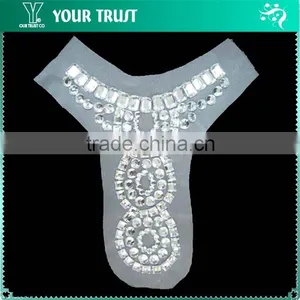 5MM Crystal Rhinestone Octangle Collar Beaded Neckline Garment Accessories thumbnail-6