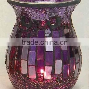 10.5Dx14H Hand Made Mosaic Mirror Aroma Oil Burner thumbnail-1