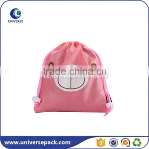 Blue String Backpack Bag With Custom Silk-screen thumbnail-2