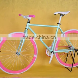 700C Colorful Fixie Fixed Bike Form TAIWAN Fixed Gear Bikes Factory to Wholesale Blue Fixed Gear Bike thumbnail-1