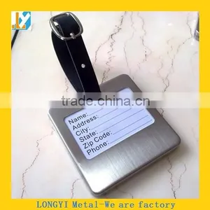 Custom Wholesale Metal Luggage Tags With Leather Supplier's Choice thumbnail-2