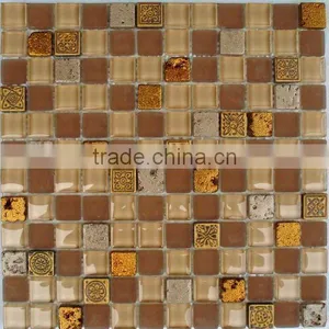 Glass and Stone TV Background Mosaic Tile HG-CS008 thumbnail-1