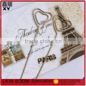Shenzhen Factory Price Color Long Rod Metal Stick Silver Wire Heart Shape Paper Clips With Spring thumbnail-3