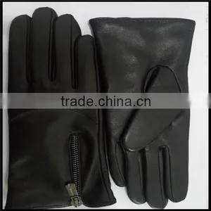 Factory Directly Sale Black Leather Gloves Price thumbnail-2