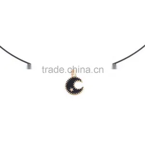 Islam Religion Sign Necklaces Accessory Single Tone Black Anime Chain Moon Star Turkey Flag Pendant Turnbucle Chain Necklaces thumbnail-3