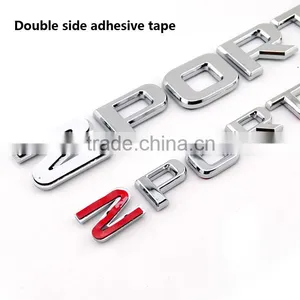 Plastic Chrome Letter Sports Car Badges and Emblems thumbnail-4