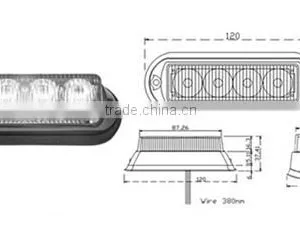 Wholesale Price 4 LED Grille Strobe Warning Light/red Blue White Amber Led Flashing LTDG41 thumbnail-5