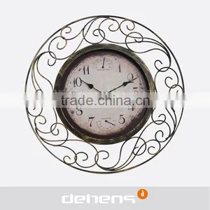 DEHENG 14 Inch Antique Iron Wall Clock Garden Clock thumbnail-2