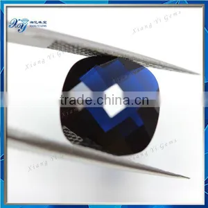 Hot Sale Lab Created Black Spinel 14x14mm Rounded Square Spinel Rough Stone thumbnail-1