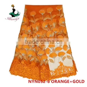 2016 Haniye High Quality Fashion Tulle Lace Fabric Embroidery French Net Lace/NYN52 thumbnail-5