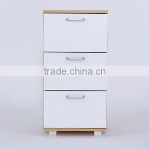NOAHSION Beautiful Melamine Night Stand Or Drawer Chest With 3 Drawers thumbnail-1