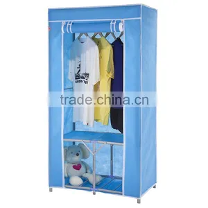 Portable Folding Fabric Wardrobe/closet/canvas/cabinet/almirah Design thumbnail-1