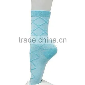 Light Blue Diamond Jacquard Socks thumbnail-1