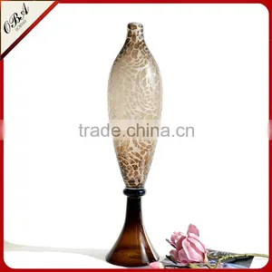 Different Design Handmade Art Wedding Decoration Flower Arrangement ,Tall Frosting Glass Vase thumbnail-1