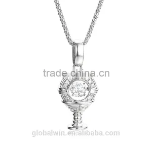 Dancing Gemstone Cross Necklace Clever Filigree Pendant 925 Sterling Silver Necklace Jewelry Necklace For Woman thumbnail-6